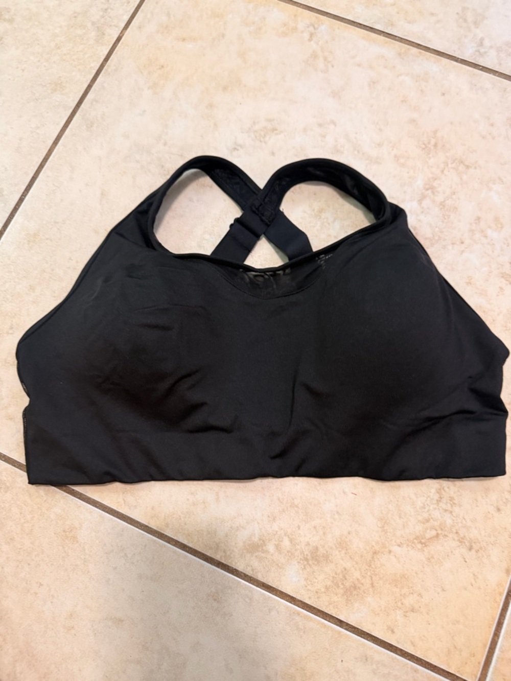 PINK Victoria's Secret Black Racerback Sports Bra